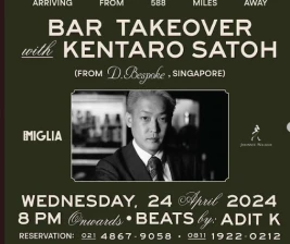 BAR MIGLIA JAKARTA  BAR TAKEOVER WITH KENTARO  SATOH