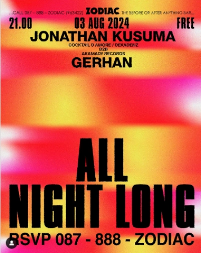 ZODIAC JAKATA - JONATHAN KUSUMA & GERHAN : ALL NIGHT LONG