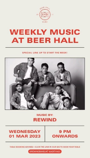 BEER HALL JAKARTA - REWIND+ADIT K