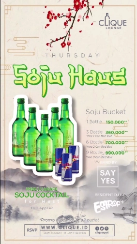 CLIQUE SPOT JAKARTA - SOJU HOUS