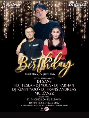 LLOUSIANA BAR JAKARTA - BIRTHDAY