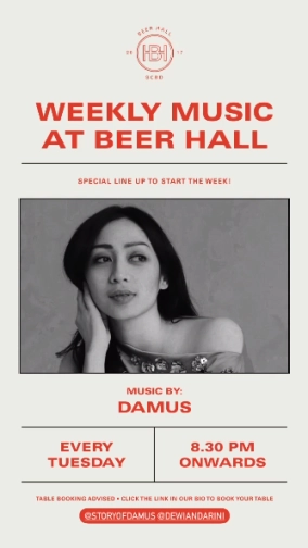 BEER HALL JAKARTA - WEEKLY MUSIC