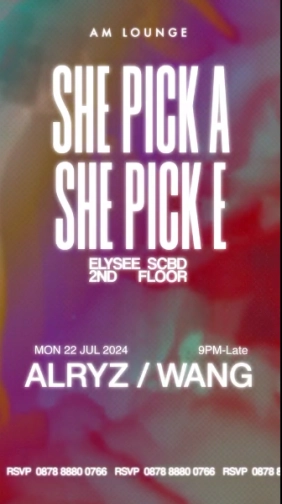 AM LOUNGE JAKARTA - SHE PICK A SHE PICK E