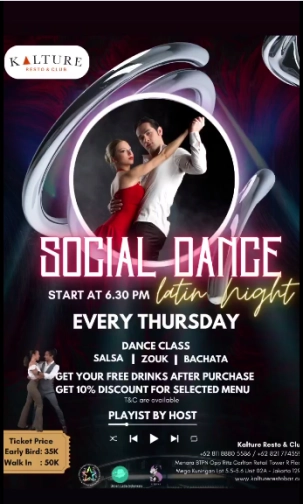 KALTURE BAR & RESTO JAKARTA - SOCIAL DANCE