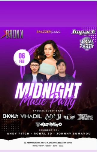 XDRONK JAKARTA - MIDNIGHT MUSIC PARTY