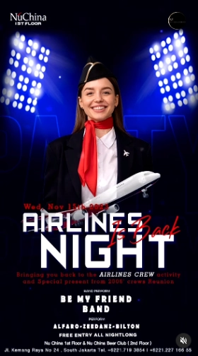 NU CHINA JAKARTA - AIRLINES NIGHT