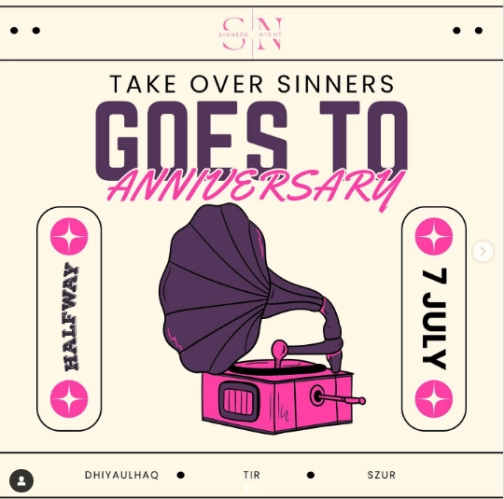 HALF WAY JAKARTA - 🪩 SINNERS TAKE OVER 🪩 “GOES TO ANNIVERSARY”