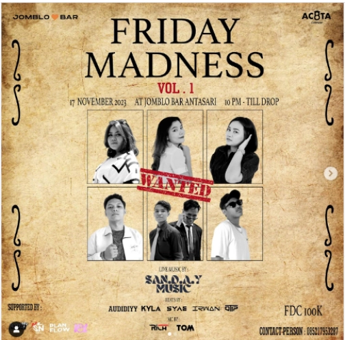 JOMBLOO BAR CILANDAK - FRIDAY MADNESS VOL 1