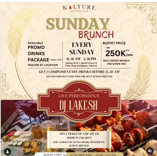 KALTURE BAR & RESTO JAKARTA - Sunday Brunch