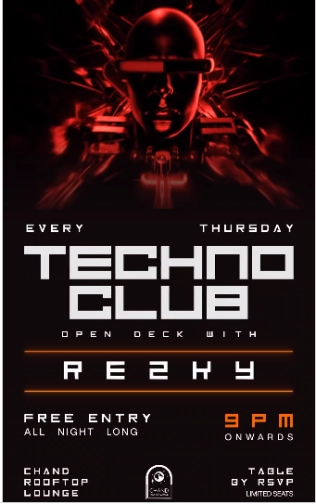 CHAND ROOFTOP LOUNGE JAKARTA - TECHNO CLUB