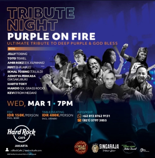 HARD ROCK CAFE JAKARTA - PURPLE ON FIRE