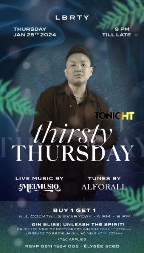 LBRTY JAKARTA - THIRSTY THURSDAY