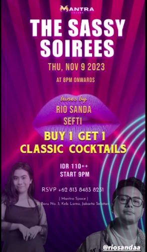 MANTRA LOUNGE JAKARTA - THE SASSY SOIREES