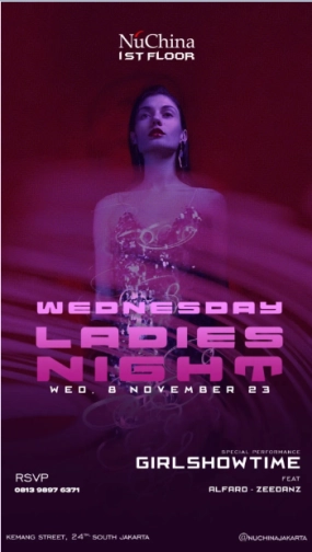 NU CHINA JAKARTA - WEDNESDAY LADIES NIGHT