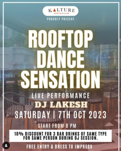 KALTURE BAR & RESTO JAKARTA - ROOFTOP DANCE SENSATION