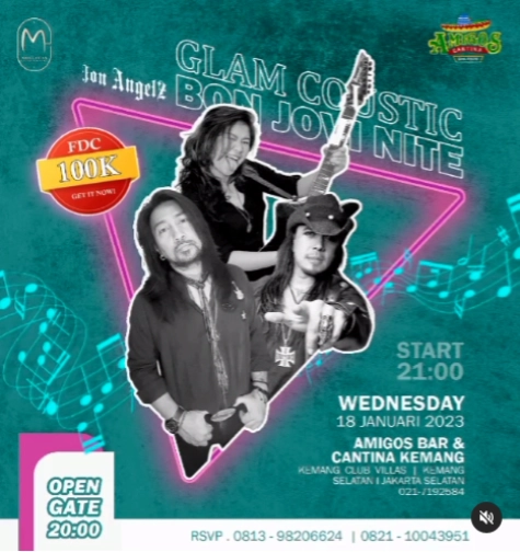 AMIGOS JAKARTA - GLAM COUSTIC BON JOVI NITE