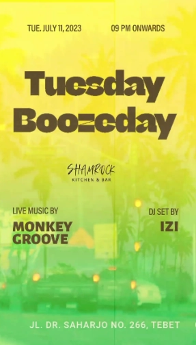 SHAMROCK JAKARTA - TUESDAY BOOZEDAY