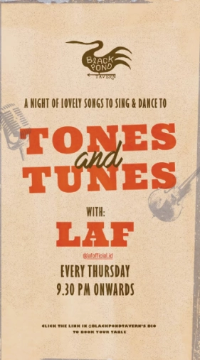 BLACK POND TAVERN JAKARTA - TONES AND TUNES