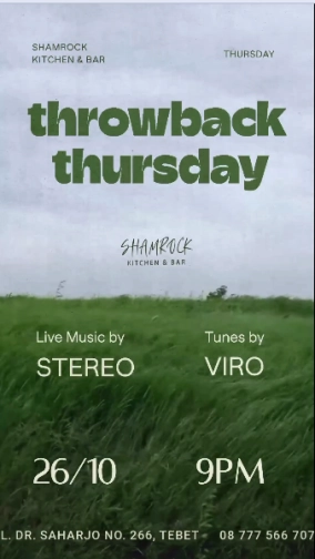 SHAMROCK JAKARTA - THROWBACK THURSDAY