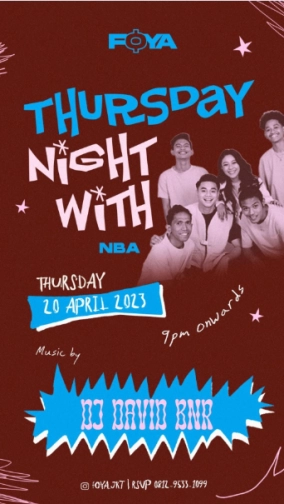 FOYA JAKARTA - THURSDAY NIGHT WITH NBA