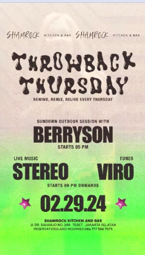 SHAMROCK JAKARTA - THROWBACK THURSDAY