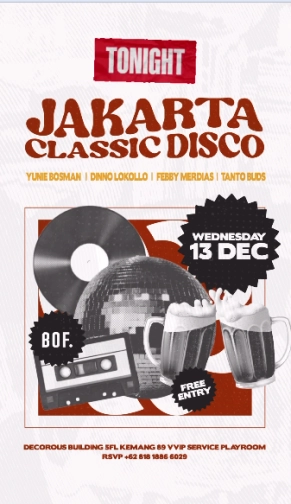 BACKROOM ON FIFTH JAKARTA - JAKARTA CLASSIC DISCO