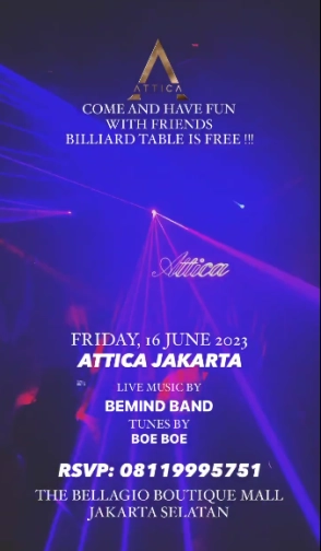 ATTICA JAKARTA - FRIDAY