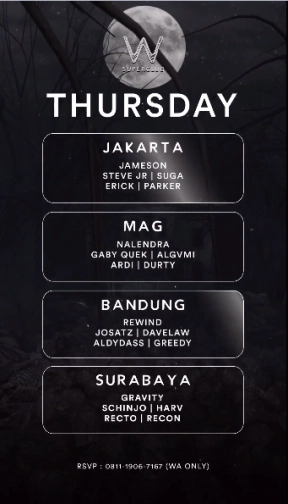 W SUPERCLUB GATSU JAKARTA - THURSDAY