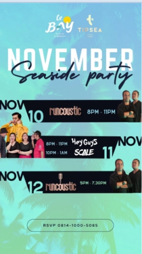 TIPSEA BEACH LOUNGE JAKARTA - NOVEMBER SEASIDE PARTY