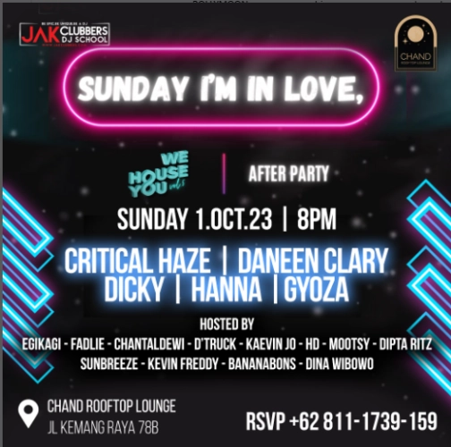 CHAND ROOFTOP LOUNGE JAKARTA - SUNDAY IM IN LOVE