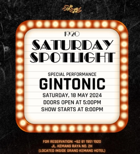 1920 LOUNGE JAKARTA - SATURDAY SPOTLIGHT