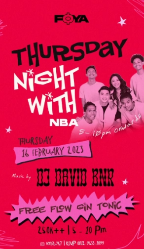 FOYA JAKARTA - THURSDAY NIGHT WITH NBA