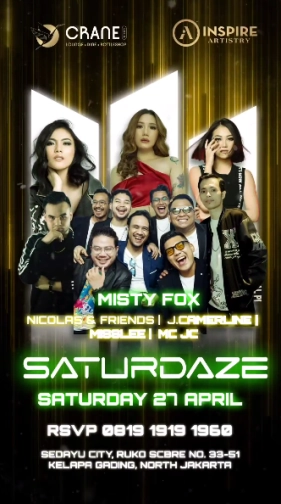 CRANE LOUNGE JAKARTA - SATURDAZE