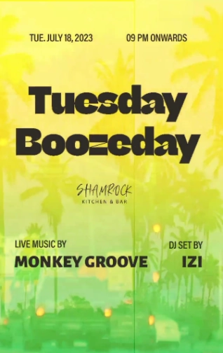 SHAMROCK JAKARTA - TUESDAY BOOZEDAY