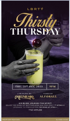 LBRTY JAKARTA - THIRSTY THURSDAY