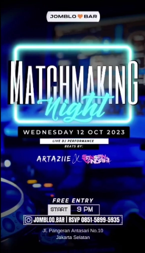 JOMBLOO BAR CILANDAK - MATCHMAKING NIGHT