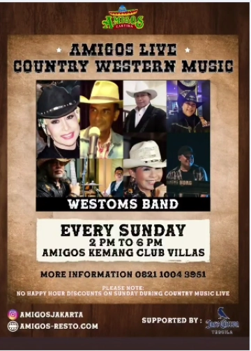 AMIGOS JAKARTA - Live Country Western Music