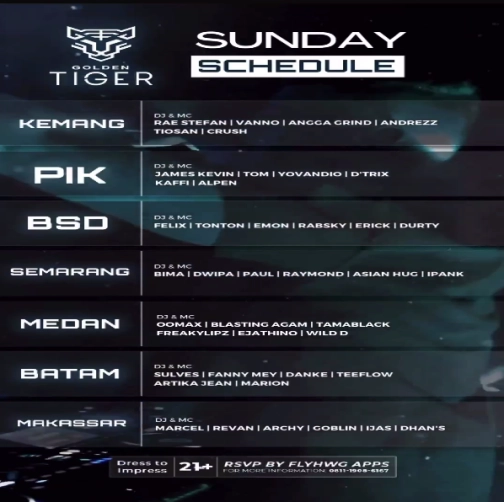 GOLDEN TIGER KEMANG - SUNDAY