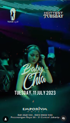 EMPORIUM TEASE CLUB JAKARTA - HOTTEST TUESDAY BABY CHIA