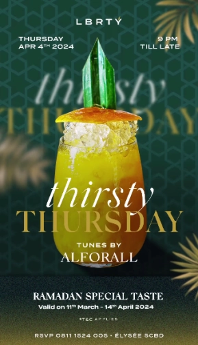 LBRTY JAKARTA - THIRSTY THURSDAY