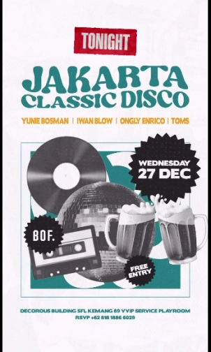 BACKROOM ON FIFTH JAKARTA - JAKARTA CLASSIC DISCO