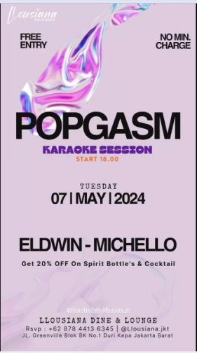 LLOUSIANA BAR JAKARTA - POPGASM