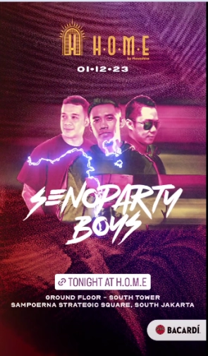 HOME BY MOONSHINE JAKARTA - SENOPARTY BOYS