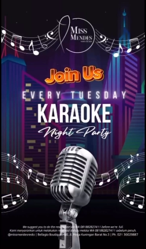 MISS MENDES RESTO JAKARTA - KARAOKE NIGHT PARTY