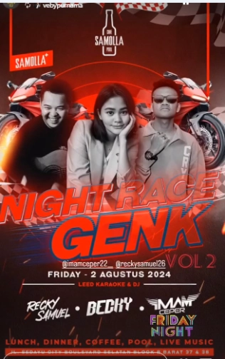 SAMOLLA CAFE & POOL JAKARTA - NIGHT RACE GENK