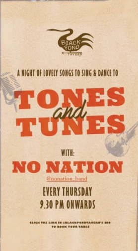 BLACK POND TAVERN JAKARTA - TONES AND TUNES