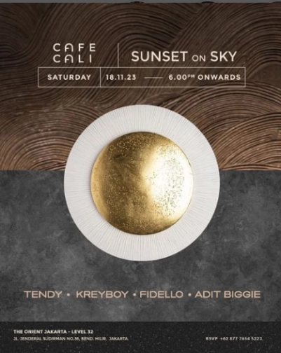 CAFE CALI JAKARTA - SUNSET ON SKY