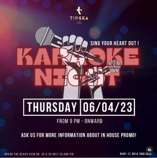 TIPSEA BEACH LOUNGE JAKARTA - KARAOKE NIGHT