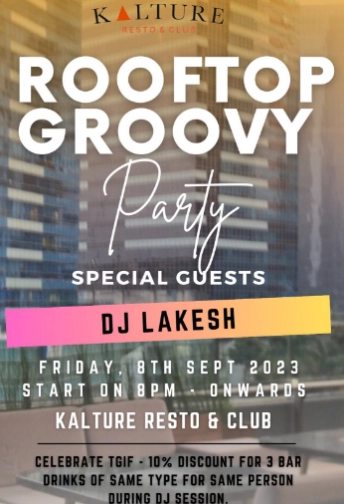 KALTURE BAR & RESTO JAKARTA - ROOFTOP GROOVY PARTY