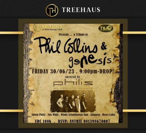 TREEHAUS JAKARTA - TRIBUTE TO PHIL COLLINS & GENESIS 🤟🏻